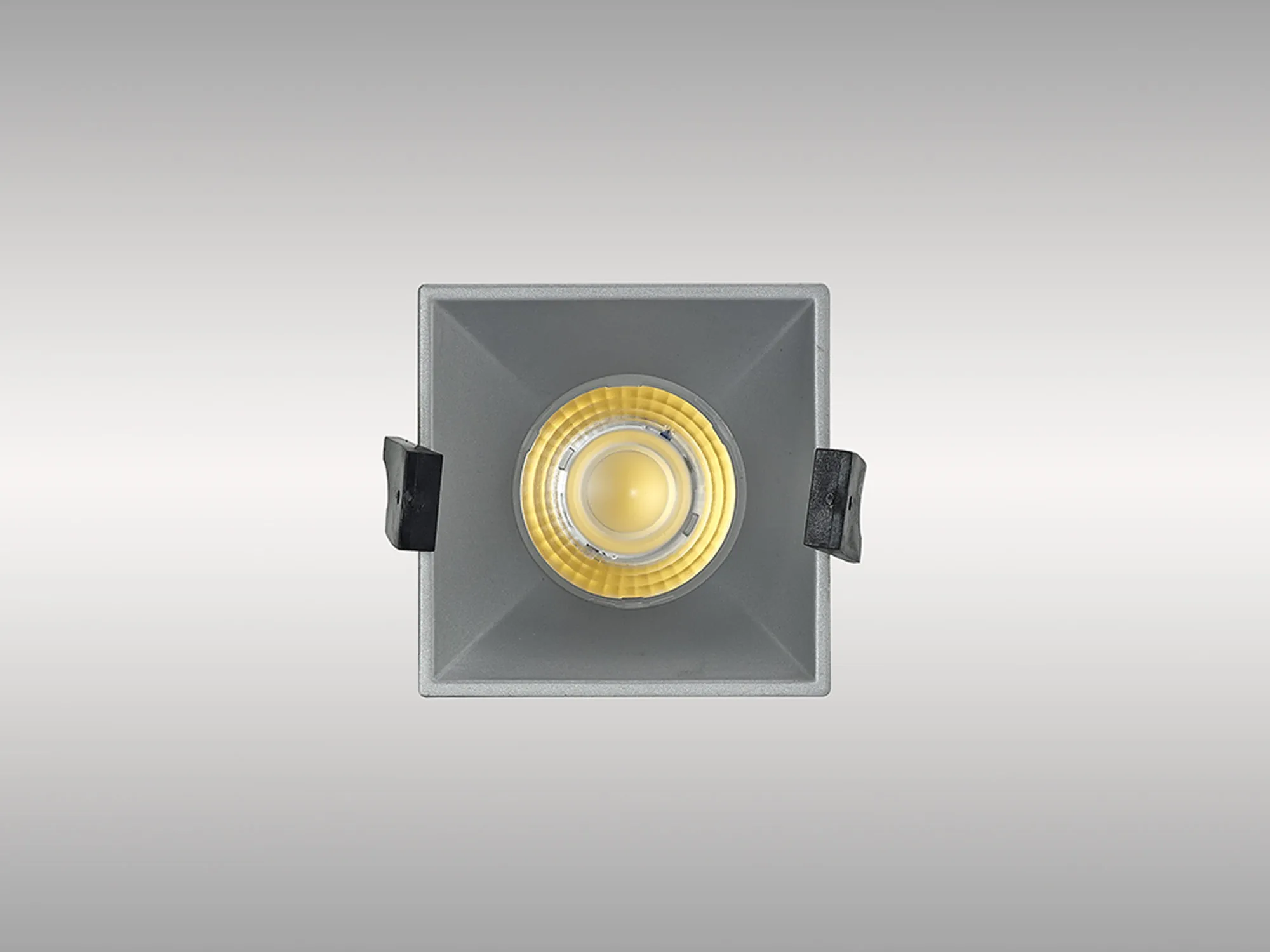 Biox 9 Tridonic Powered 9W 2700K 770lm 24° CRI>90 LED Engine Silver Square Fixed Recessed Spotlight, IP20 DM201931  Dlux Biox 9